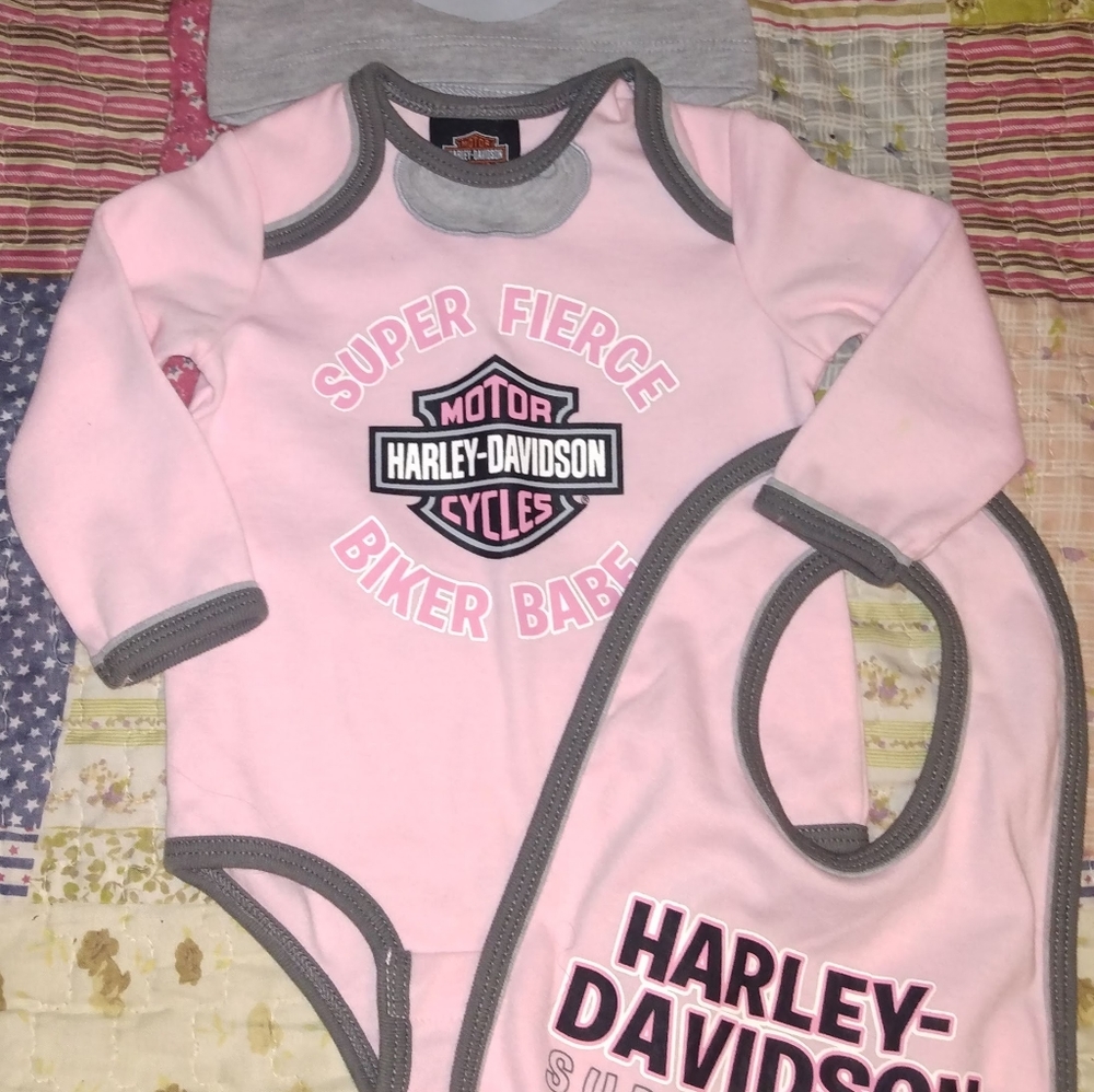 0-3 months Harley Davidson onesie